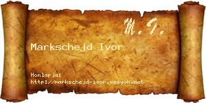 Markschejd Ivor névjegykártya